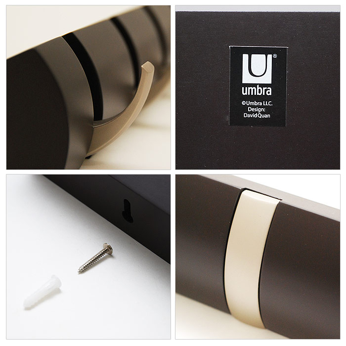 Umbra Вешалка настенная 81х7,5х2,5 см черная Flip | https://grandposuda.com.ua