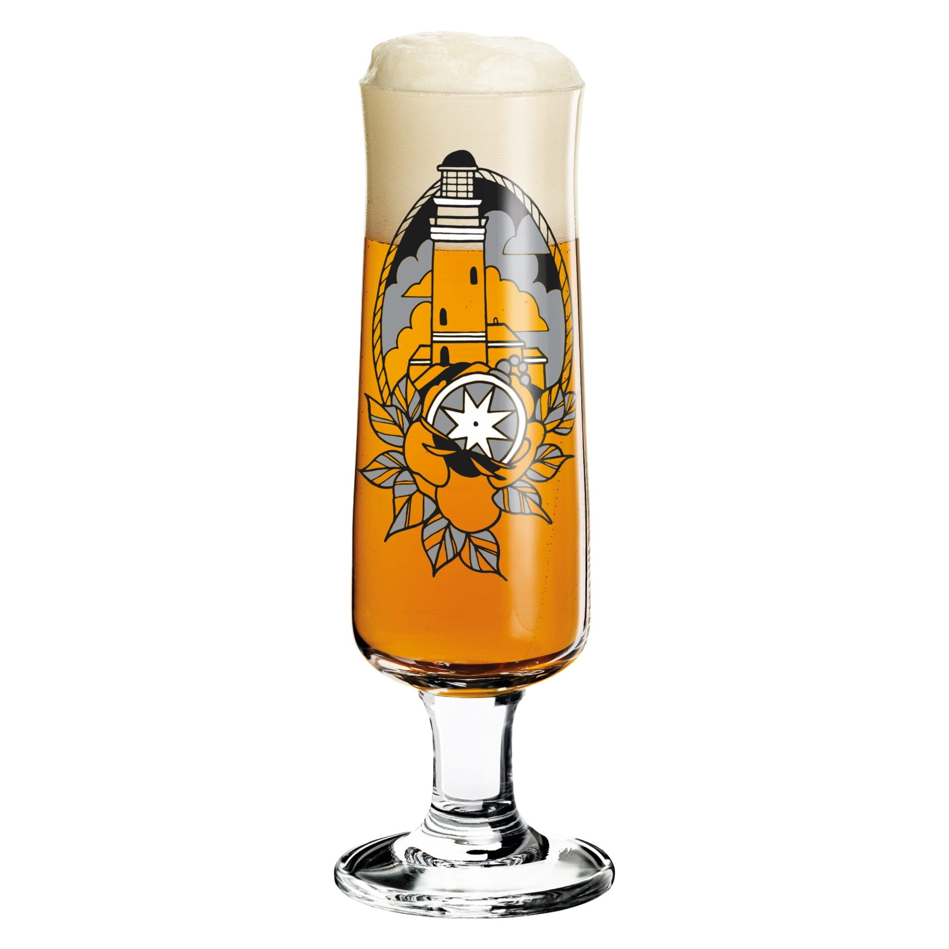 Ritzenhoff Келих з підставками для пшеничного пива 390 мл, 6 предметів Lighthouse Tobias Tietchen New Beer | https://grandposuda.com.ua