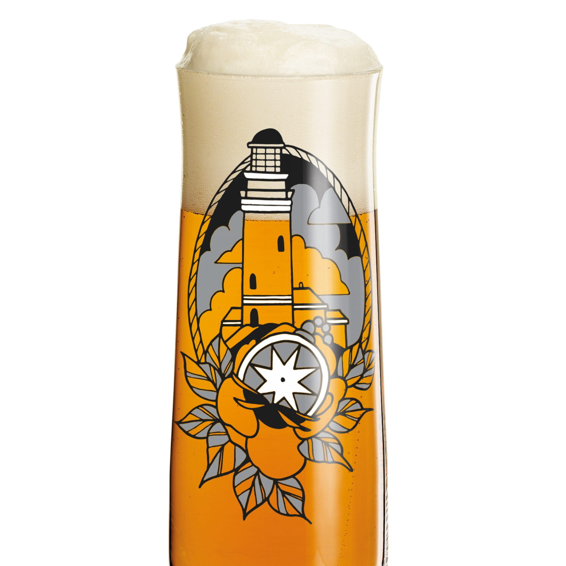 Ritzenhoff Келих з підставками для пшеничного пива 390 мл, 6 предметів Lighthouse Tobias Tietchen New Beer | https://grandposuda.com.ua