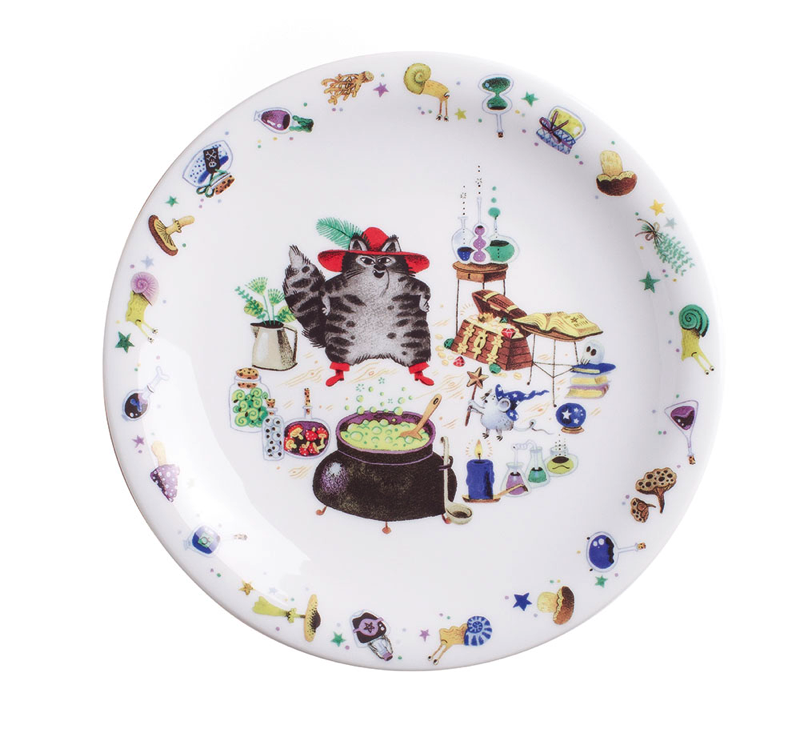 Kahla Тарелка детская 21,5 см плоская, Кот в сапогах Kiddie Tableware | https://grandposuda.com.ua