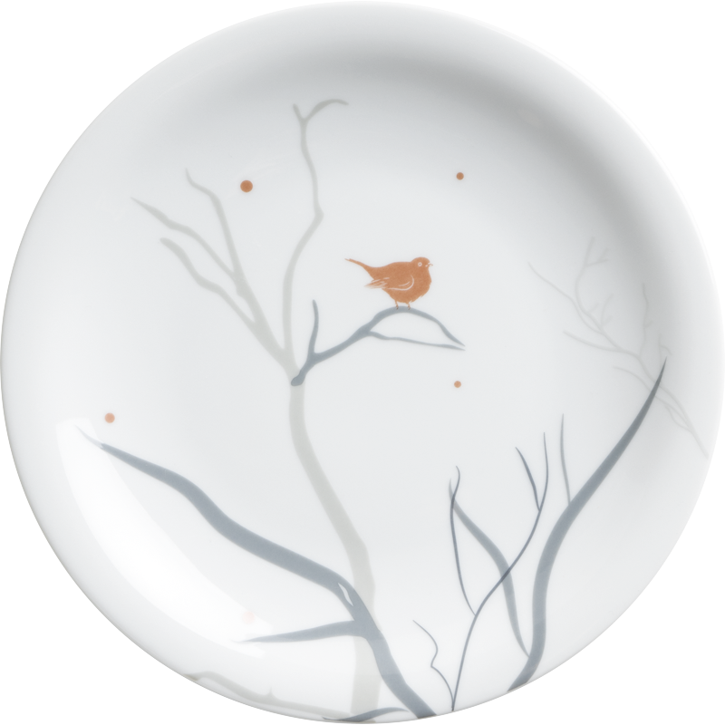 Kahla Тарілка для десерту 21,5 см Update Winters Tale Blackbird | https://grandposuda.com.ua