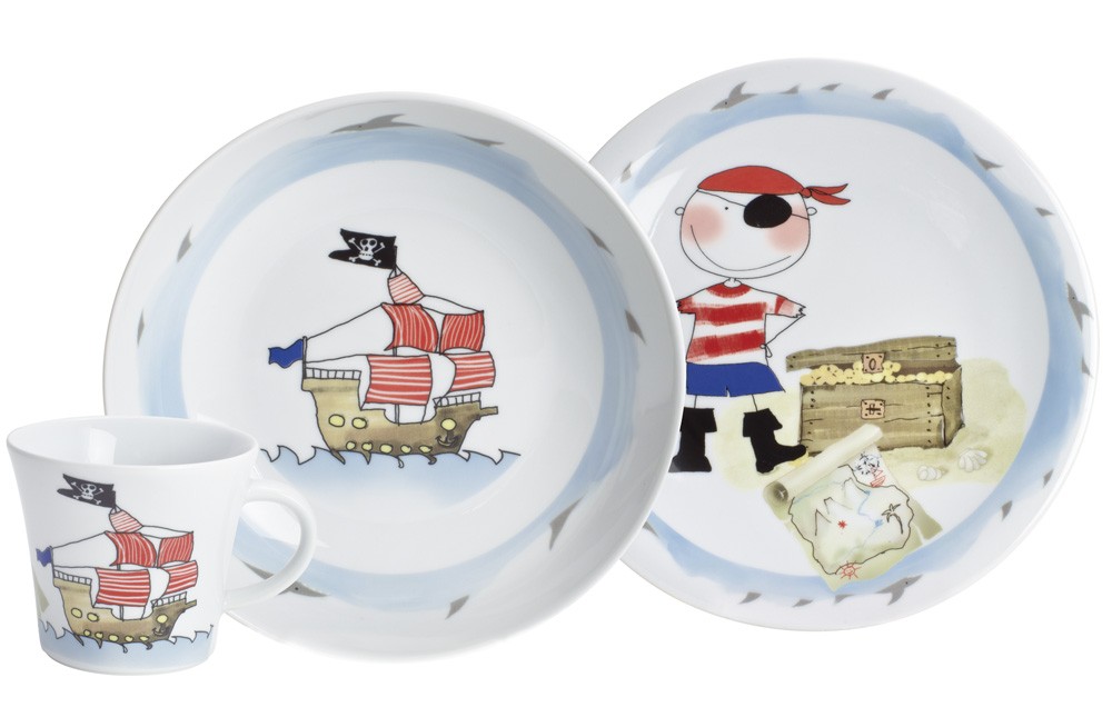 Kahla Набір дитячого посуду 3 предмета Magic Grip Kiddie Tableware Treasure-Trove Pirate | https://grandposuda.com.ua