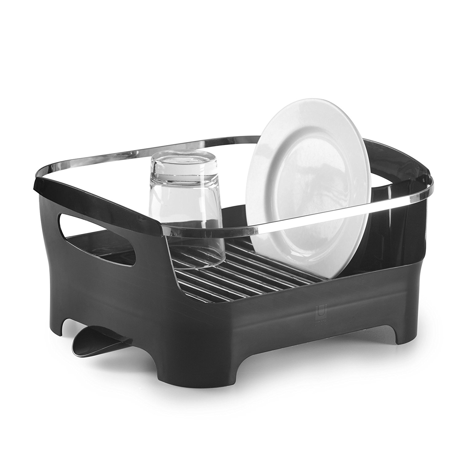 Umbra Подставка для посуды 40x19x34,3 см черная Basin Dish Rack | https://grandposuda.com.ua