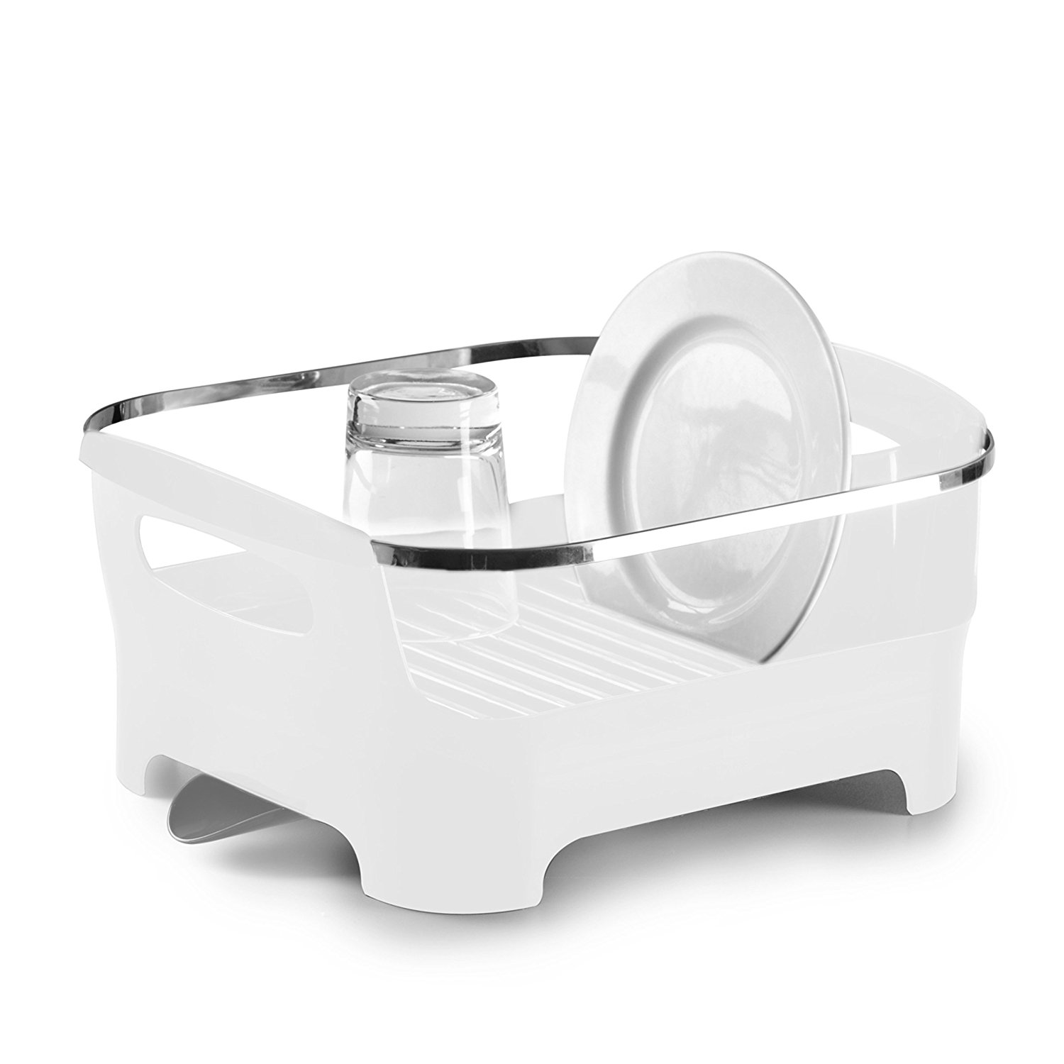 Umbra Подставка для посуды 40x19x34,3 см белая Basin Dish Rack | https://grandposuda.com.ua