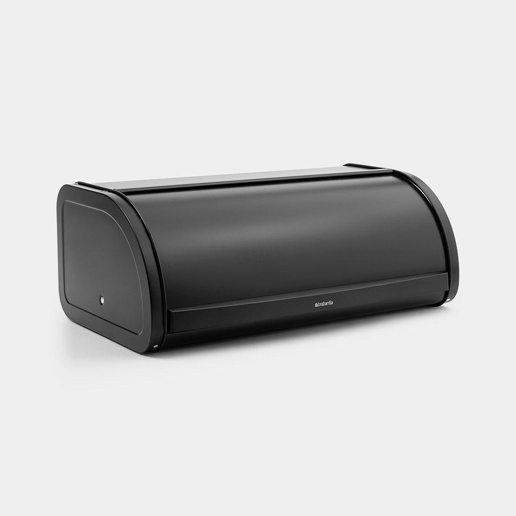 Brabantia Хлебница со сдвигающейся крышкой 17,5х44,8х27 см черная матовая | https://grandposuda.com.ua