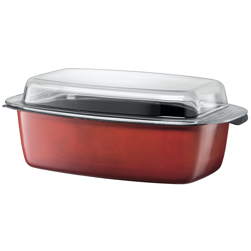 Silit Жаровня 39 х 22 см з кришкою, прямокутна Energy Red | https://grandposuda.com.ua