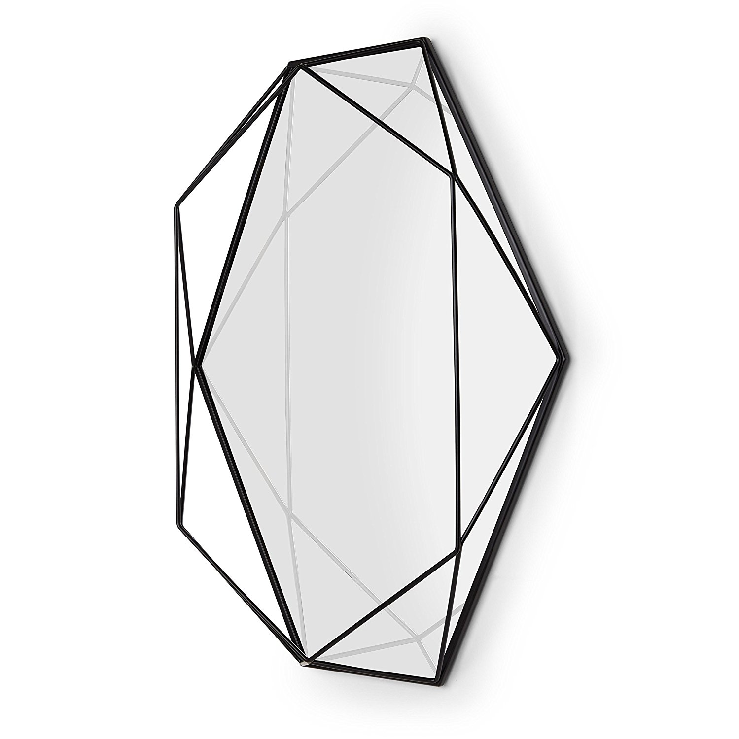Umbra Настенное зеркало 56,5x42,5x8,3 см черное Prisma | https://grandposuda.com.ua