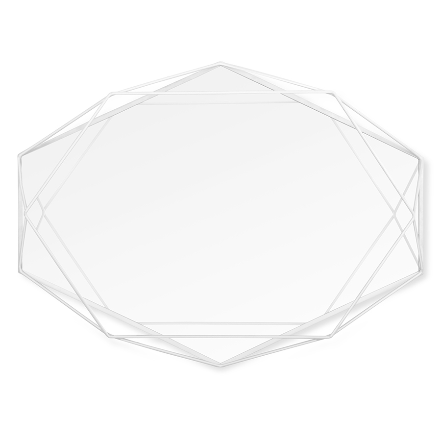 Umbra Зеркало декоративное prisma белое | https://grandposuda.com.ua