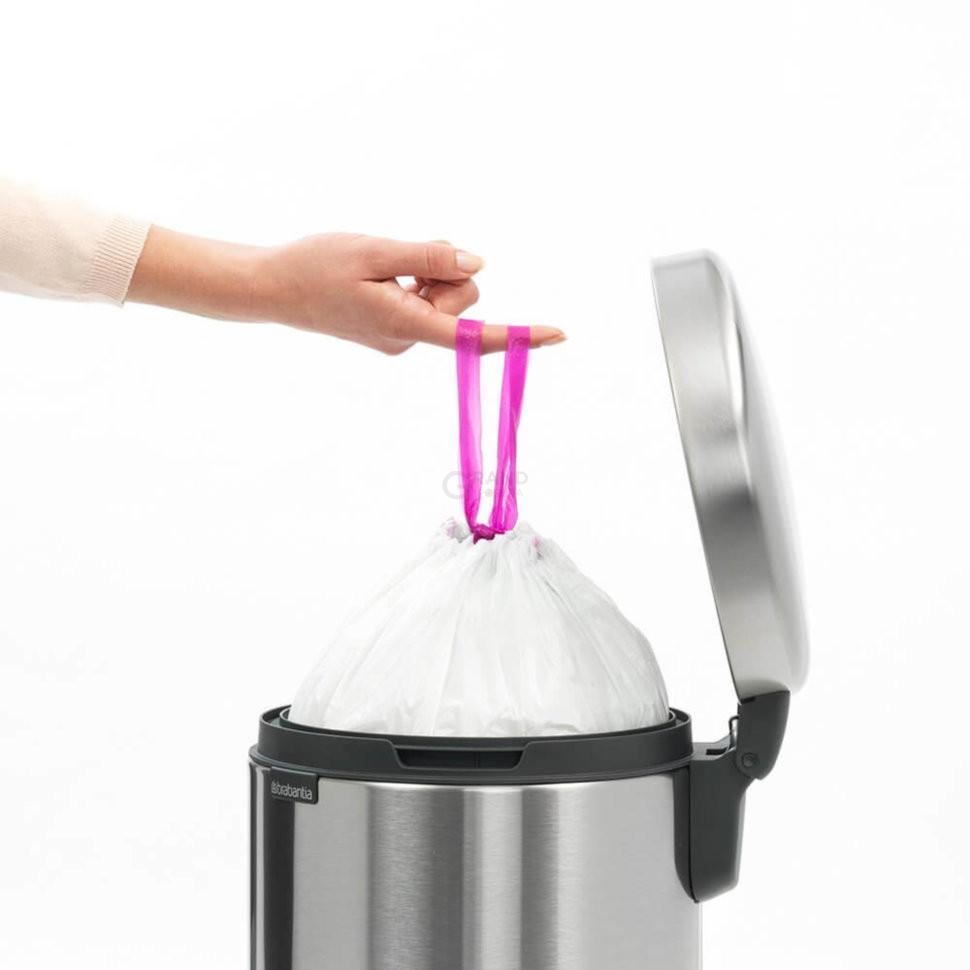 Brabantia Пакети для сміття, 10/12 л, розмір С, 40 шт білих | https://grandposuda.com.ua