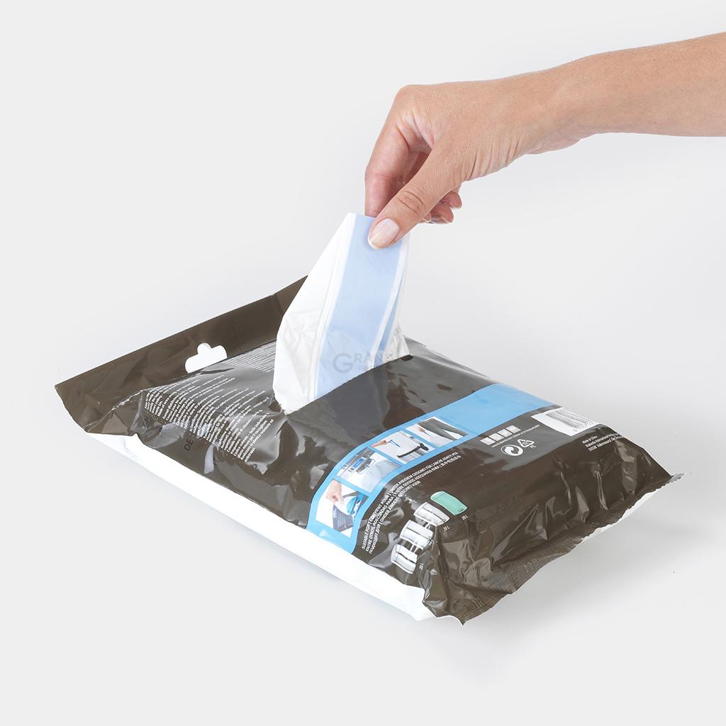 Brabantia Пакети для сміття, 20 л, розмір E, 40 шт білих | https://grandposuda.com.ua