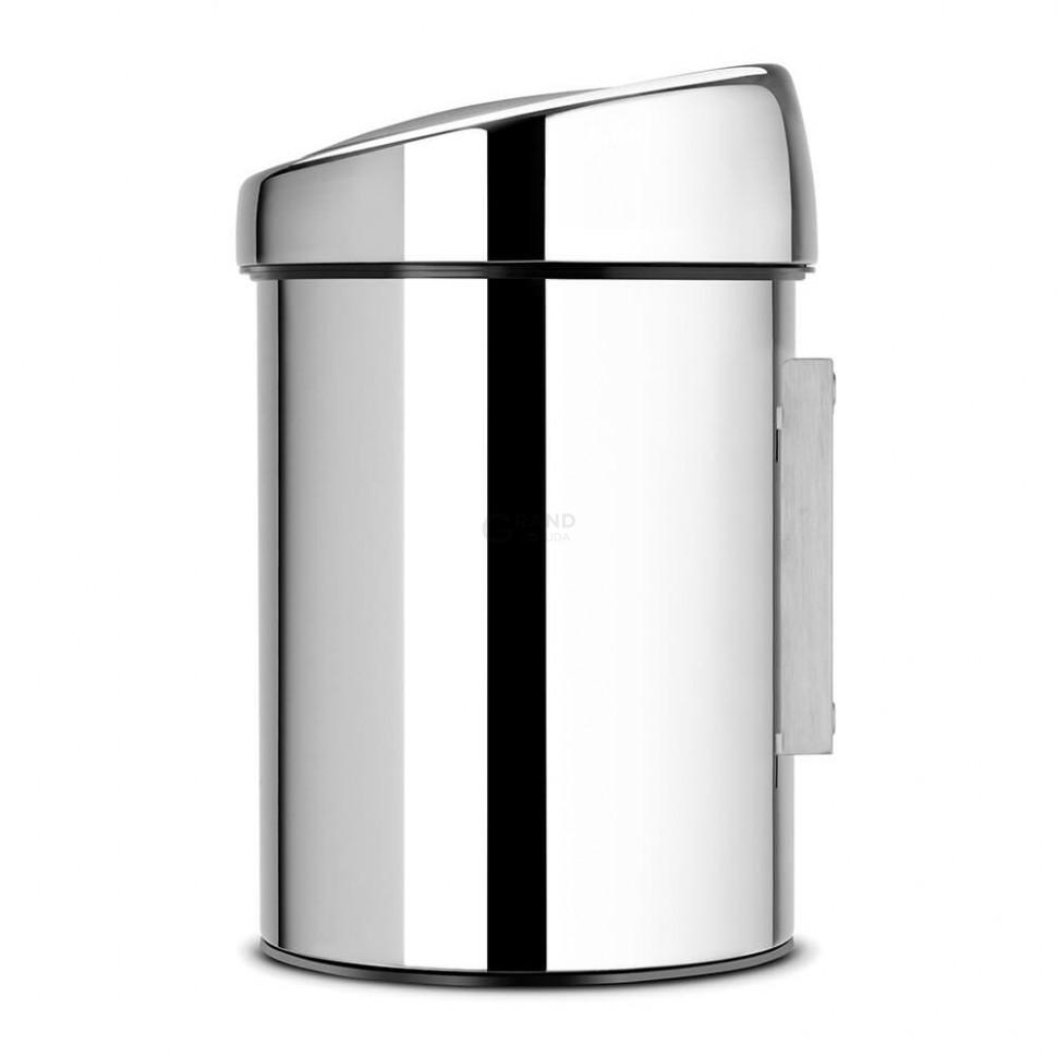Brabantia Сміттєвий бак 3 л глянсовий сталевий Touch Bin | https://grandposuda.com.ua