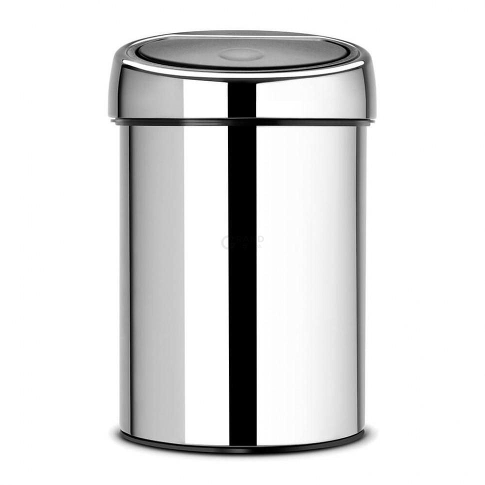 Brabantia Сміттєвий бак 3 л глянсовий сталевий Touch Bin | https://grandposuda.com.ua