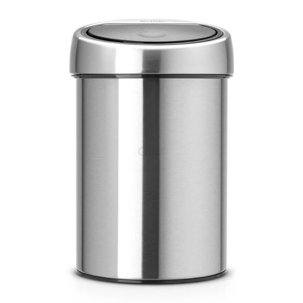 Brabantia Сміттєвий бак 3 л матовий сталевий Touch Bin | https://grandposuda.com.ua