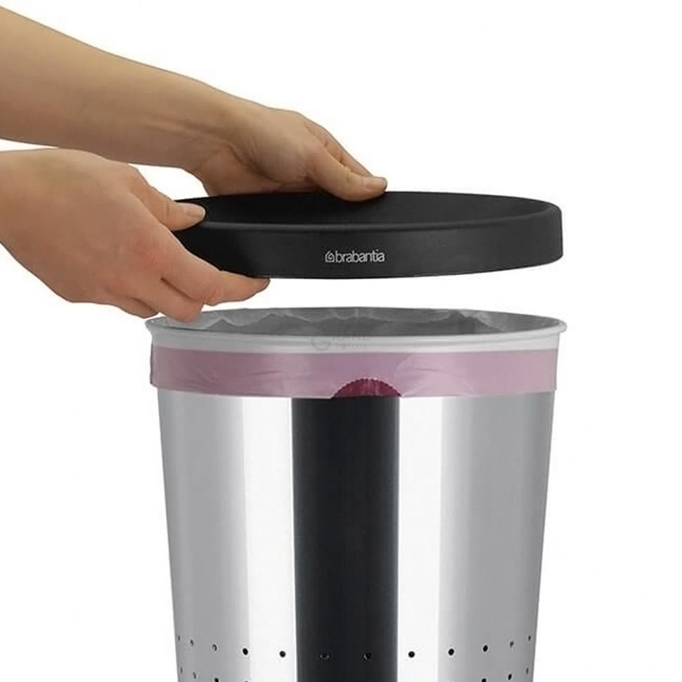 Brabantia Конічний кошик для паперів 11 л глянцева сталь | https://grandposuda.com.ua
