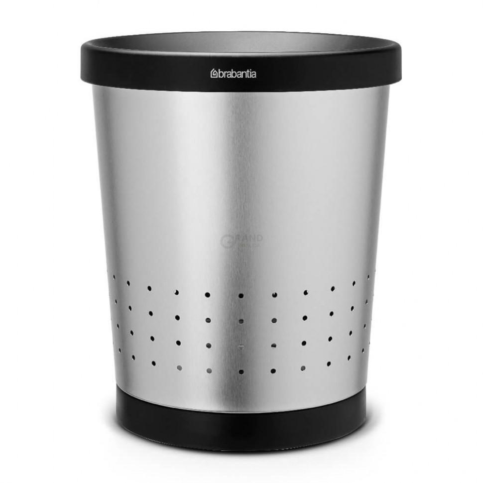 Brabantia Коническая корзина для бумаг 11 л матовая сталь | https://grandposuda.com.ua