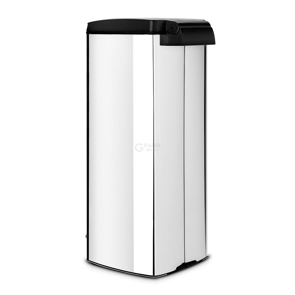 Brabantia Прямокутний сміттєвий бак з педаллю 25 л безшумний сталевий матовий Pedal Bin | https://grandposuda.com.ua