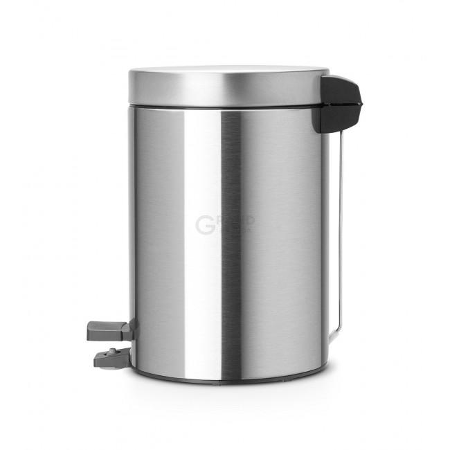 Brabantia Сміттєвий бак з педаллю 3 л класичний сталевий матовий Pedal Bin | https://grandposuda.com.ua