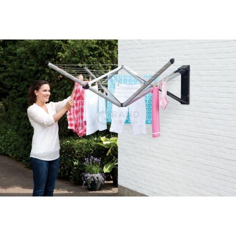 Brabantia Настенная сушилка для белья с чехлом, 24 м навески WallFix | https://grandposuda.com.ua