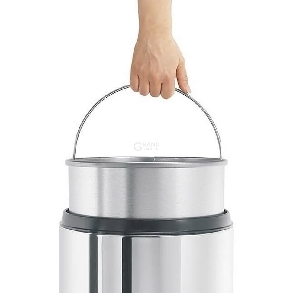Brabantia Урна для паперів з захистом від загоряння 30 літрів матова сталева Flame Guard Bin | https://grandposuda.com.ua