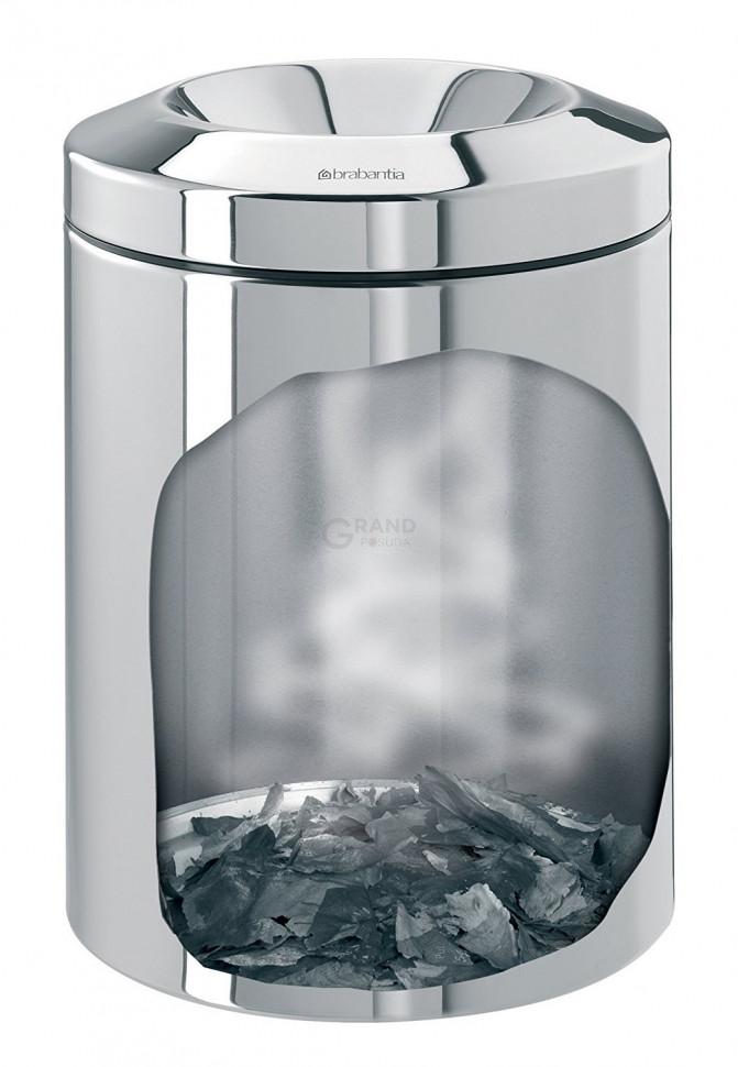 Brabantia Урна для паперів з захистом від загоряння 7 літрів глянсова сталева Flame Guard Bin | https://grandposuda.com.ua