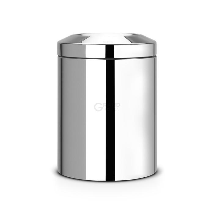 Brabantia Урна для паперів з захистом від загоряння 7 літрів глянсова сталева Flame Guard Bin | https://grandposuda.com.ua