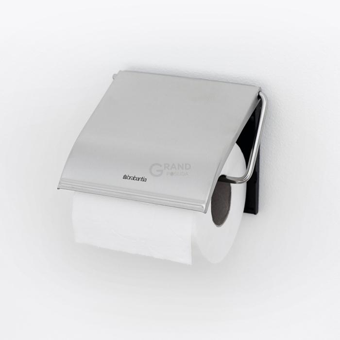 Brabantia Держатель для туалетной бумаги стальной матовый Classic | https://grandposuda.com.ua