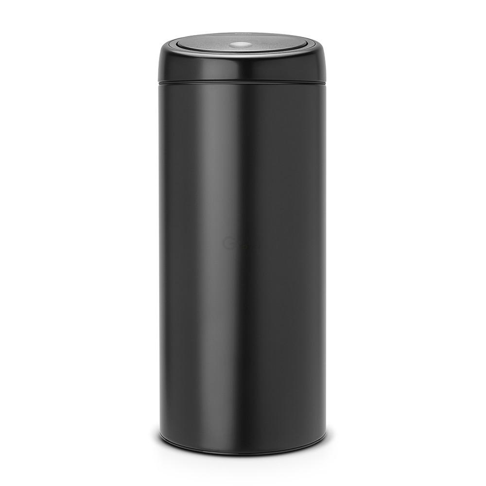 Brabantia Сміттєвий бак 30 л чорний матовий Touch Bin | https://grandposuda.com.ua