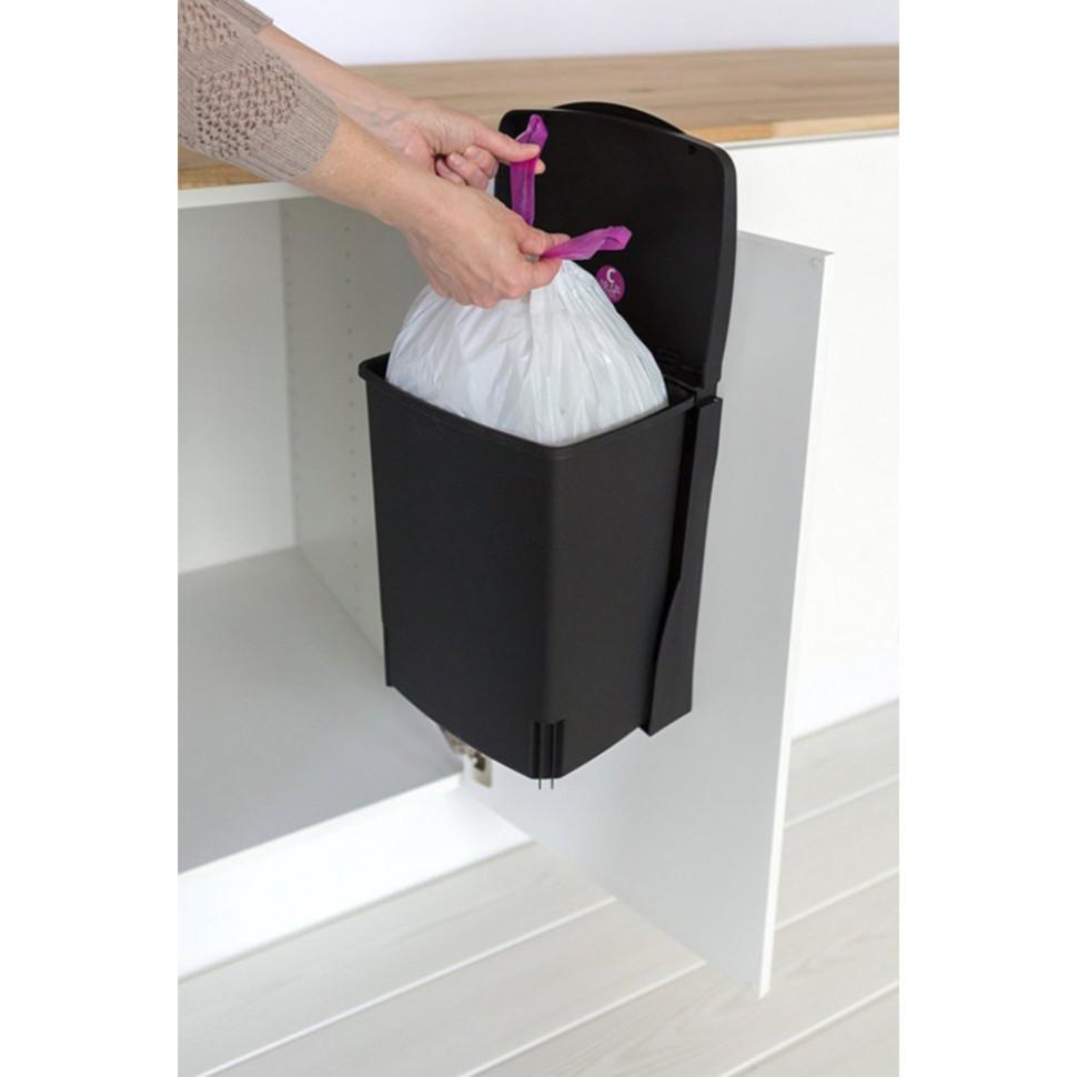 Brabantia Вбудований сміттєвий бак прямокутний чорний 10 л Built in Bin | https://grandposuda.com.ua