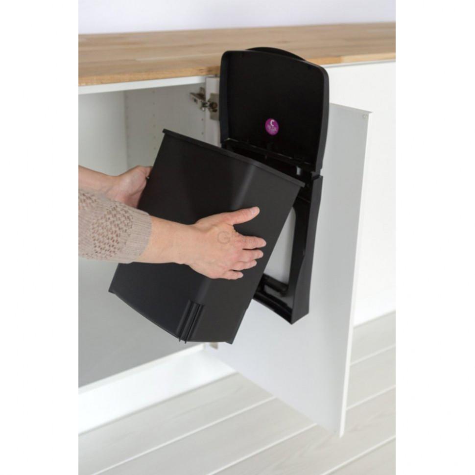 Brabantia Вбудований сміттєвий бак прямокутний чорний 10 л Built in Bin | https://grandposuda.com.ua