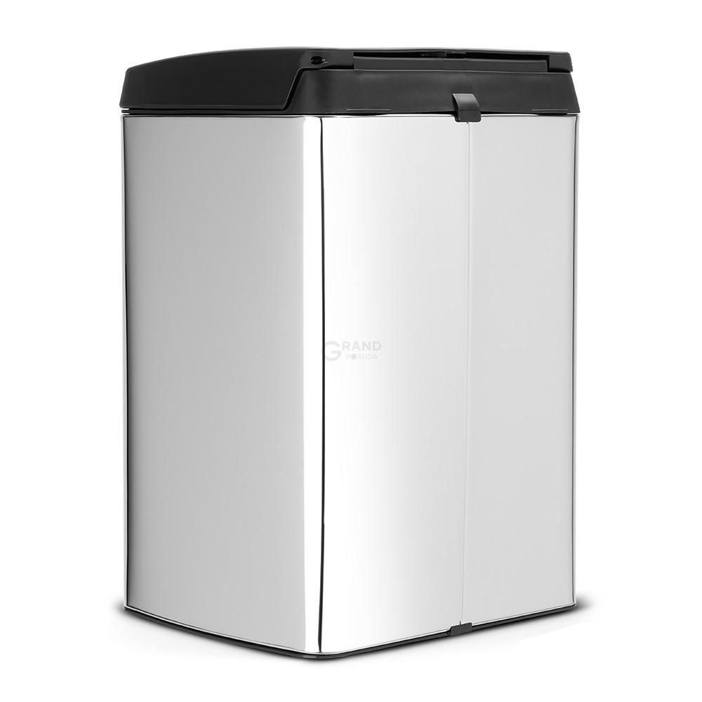 Brabantia Прямокутний сміттєвий бак з педаллю 10 л безшумний сталевий глянсовий Pedal Bin | https://grandposuda.com.ua