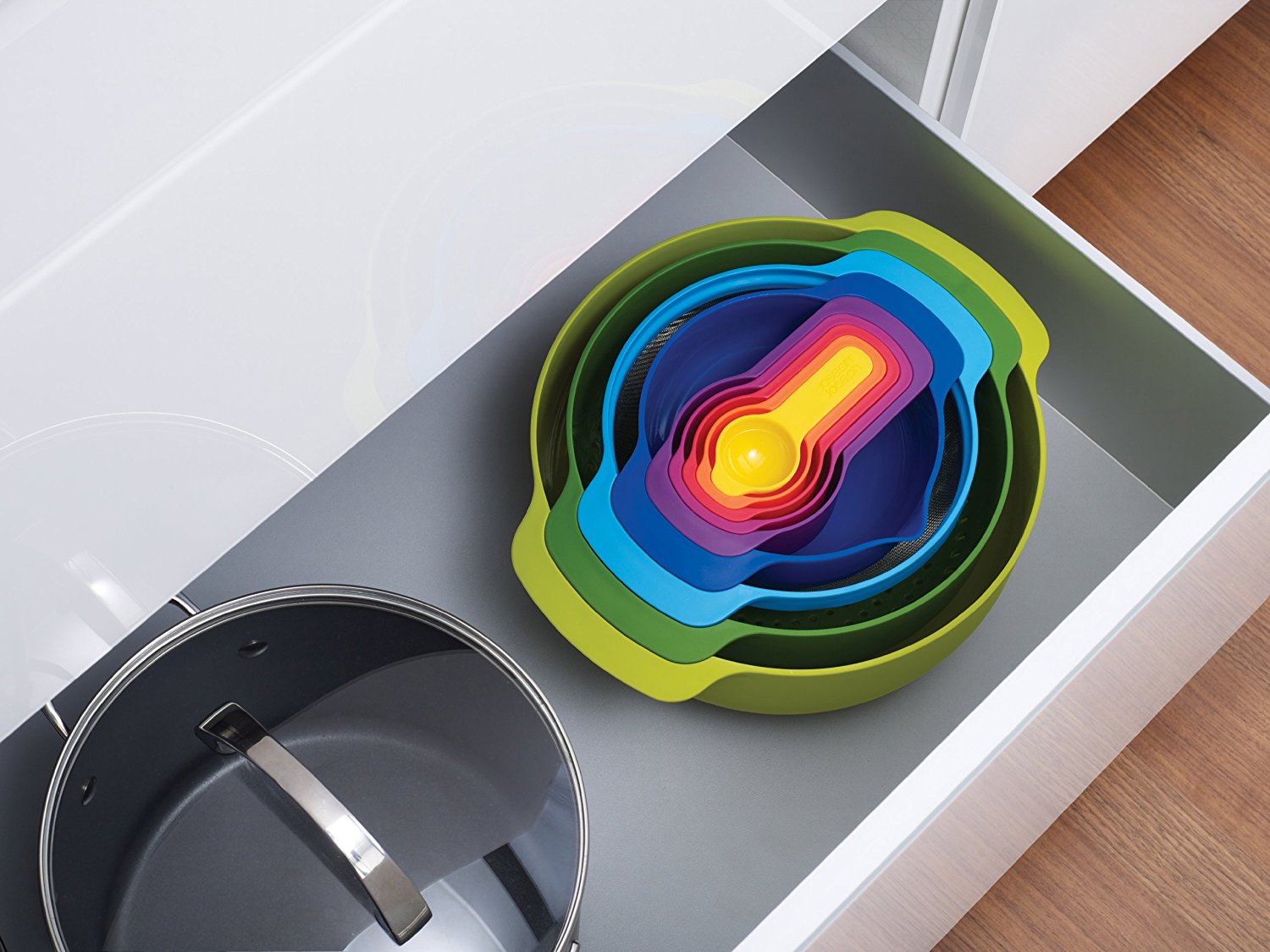 Joseph Joseph Набір мисок 9 предметів Nest Plus Multicolor | https://grandposuda.com.ua