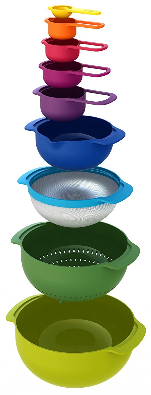 Joseph Joseph Набір мисок 9 предметів Nest Plus Multicolor | https://grandposuda.com.ua