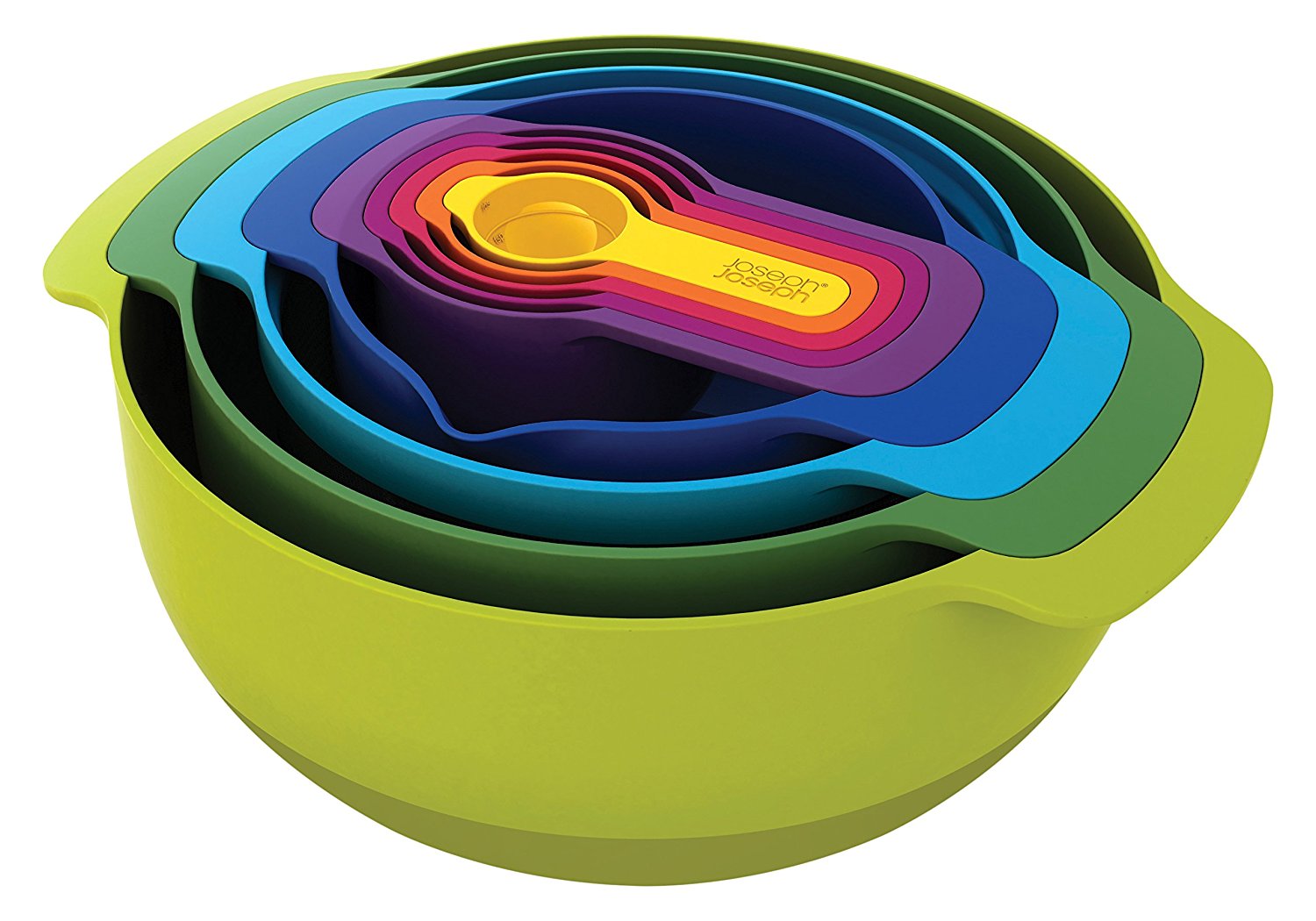 Joseph Joseph Набір мисок 9 предметів Nest Plus Multicolor | https://grandposuda.com.ua