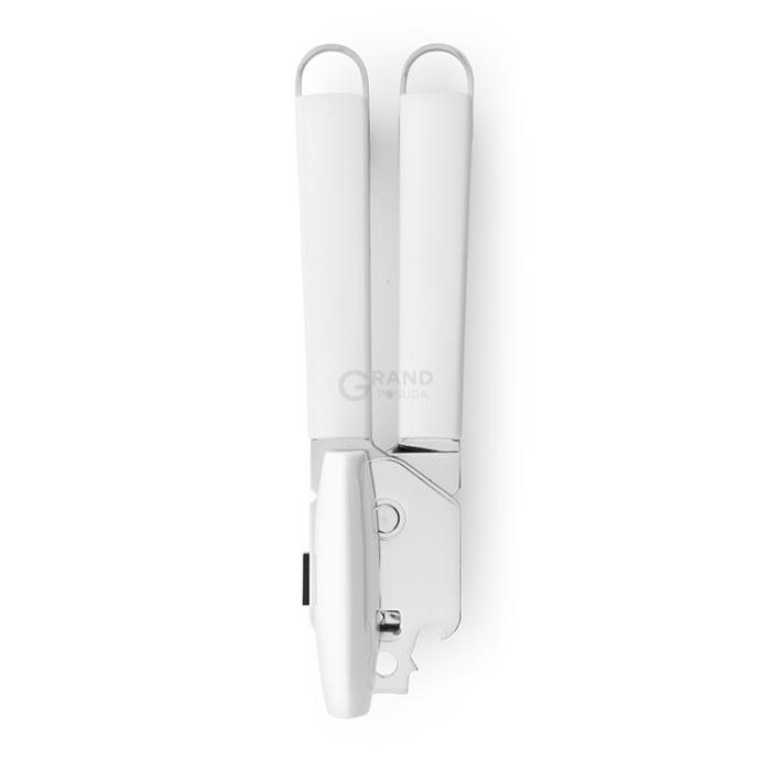 Brabantia Открывалка для консервов с пластиковой ручкой 20 см белая Essential | https://grandposuda.com.ua