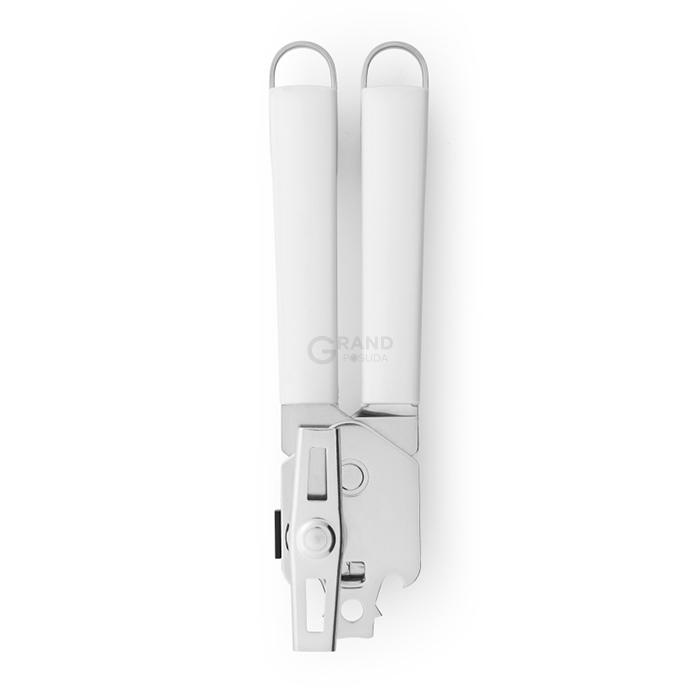 Brabantia Открывалка для консервов с металлической ручкой 20 белая Essential | https://grandposuda.com.ua