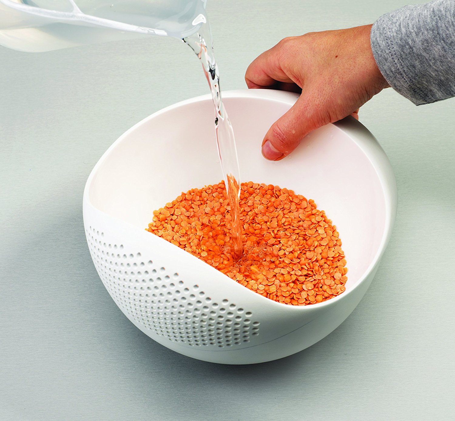 Joseph Joseph Миска c дуршлагом 2 в 1 зеленая Prep&Serve Small | https://grandposuda.com.ua