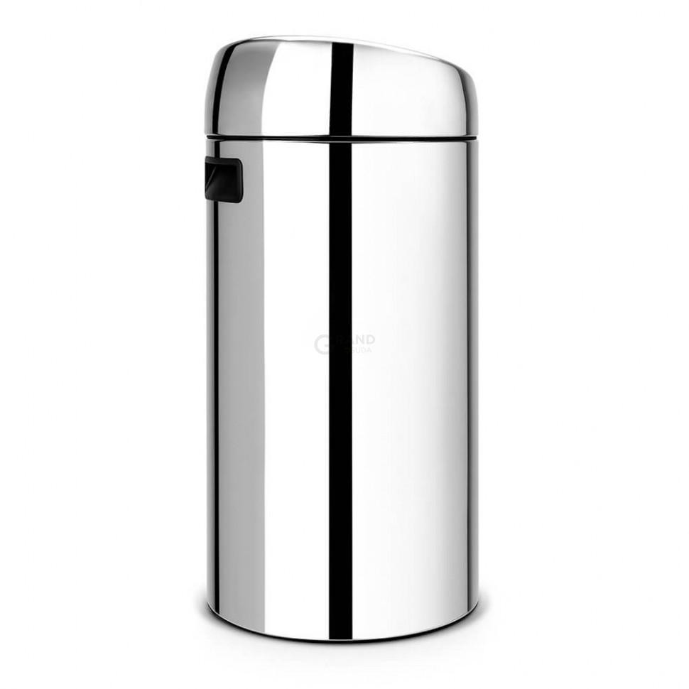 Brabantia Двосекційний сміттєвий бак 2 х 20 л, глянцева сталь 2 пластикових внутрішніх відра Touch Bin | https://grandposuda.com.ua