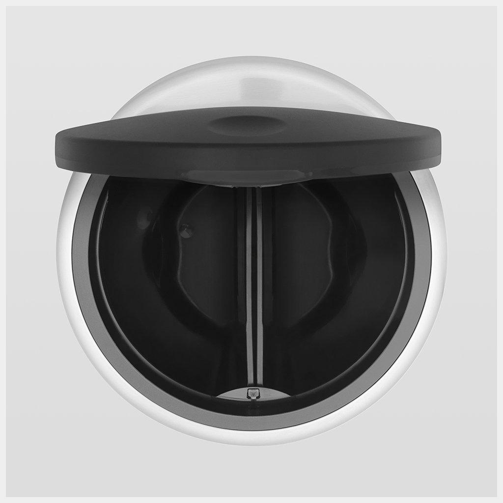 Brabantia Двосекційний сміттєвий бак 2 х 20 л, матова сталь із захистом від відбитків пальців, 2 пластикових внутрішніх відра Touch Bin | https://grandposuda.com.ua
