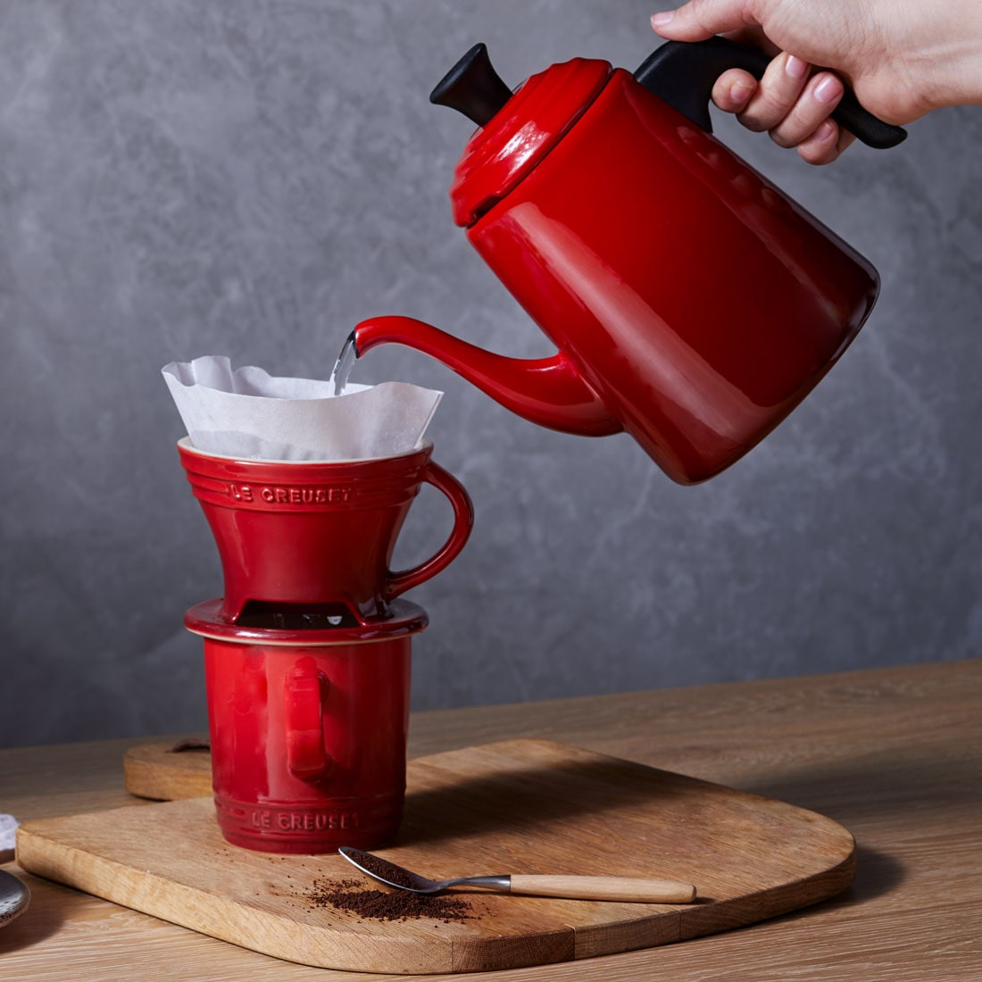 Le Creuset Чайник для пуровера 0,7 л, помаранчевий Flame | https://grandposuda.com.ua