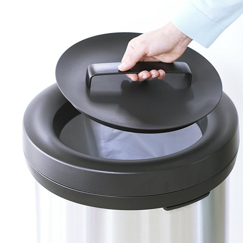 Brabantia Сміттєвий бак 60 л матовий сталевий з захистом від відбитків пальців Big Bin | https://grandposuda.com.ua