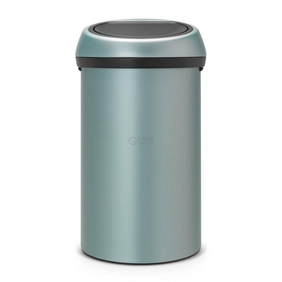 Brabantia Сміттєвий бак 60 л мятний металік Touch Bin | https://grandposuda.com.ua