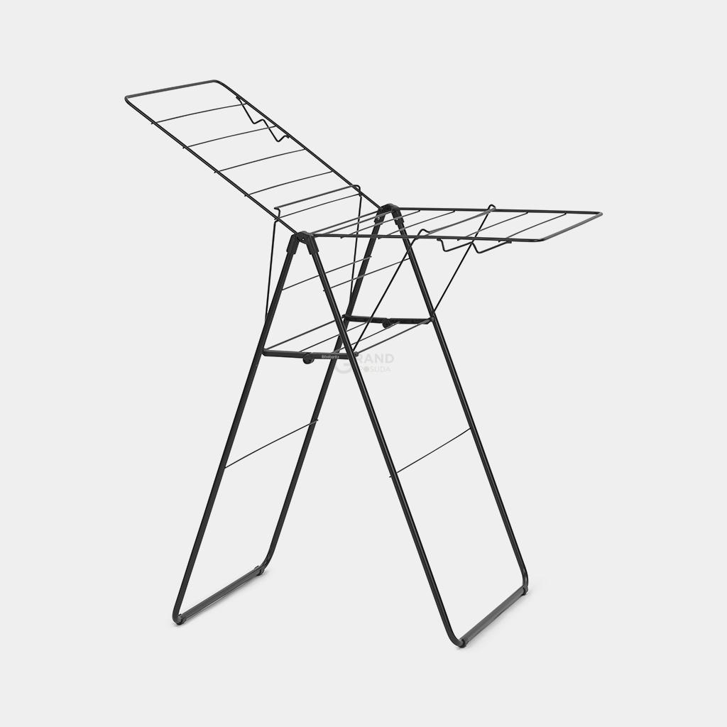 Brabantia Сушилка для белья напольная 15 м черная матовая Наngon | https://grandposuda.com.ua