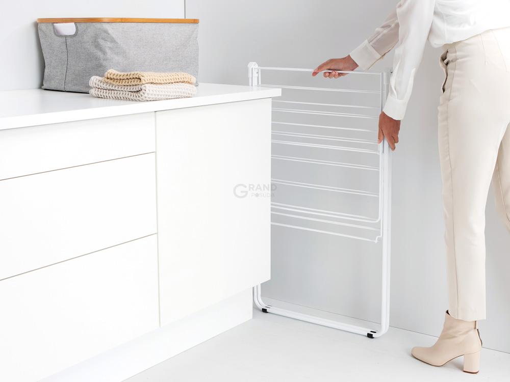 Brabantia Сушарка для білизни підлогова 20 м Біла Напдоп | https://grandposuda.com.ua