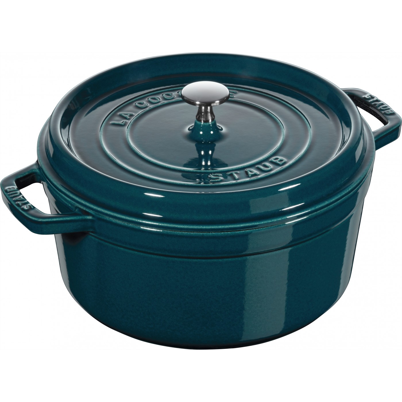 Staub Каструля / жаровня 22 см з кришкою La Mer | https://grandposuda.com.ua