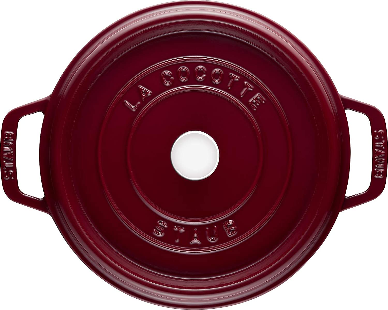 Staub Каструля / жаровня 28 см з кришкою бордова | https://grandposuda.com.ua