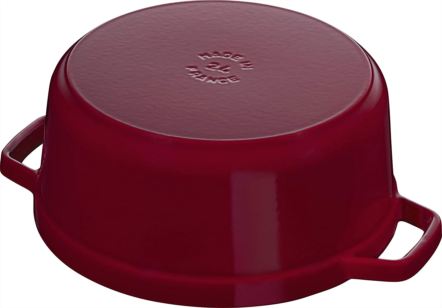 Staub Каструля / жаровня 28 см з кришкою бордова | https://grandposuda.com.ua