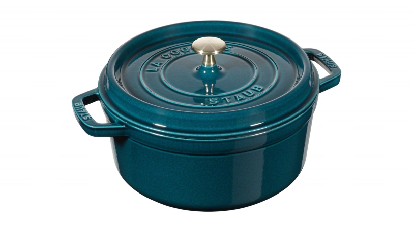 Staub Каструля / жаровня 20 см з кришкою La Mer | https://grandposuda.com.ua