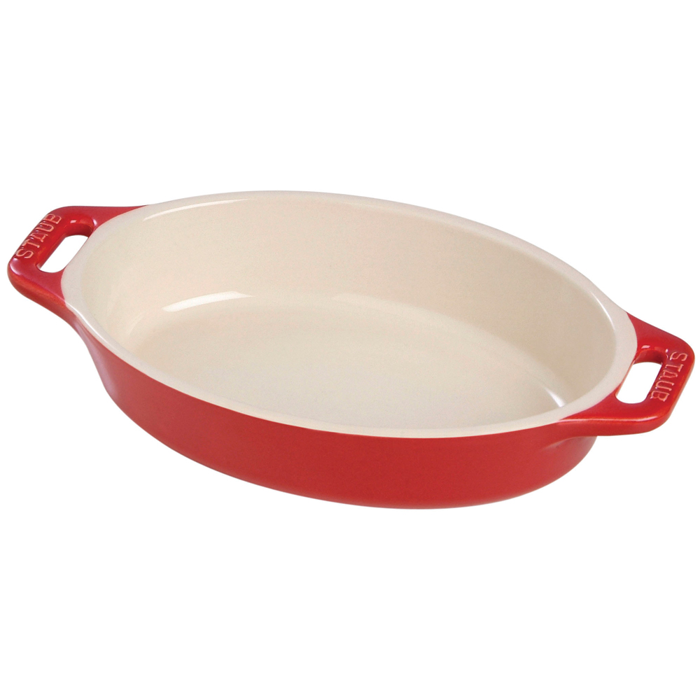 Staub Форма для запекания овальная 28 см Cherry | https://grandposuda.com.ua