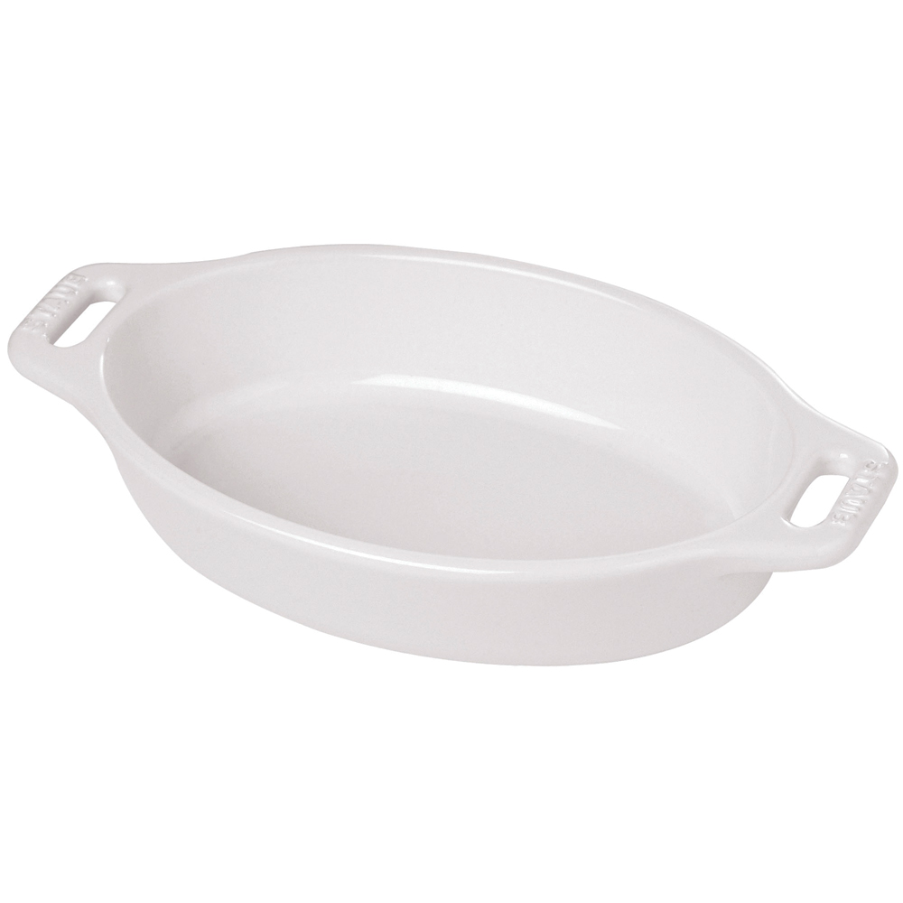 Staub Форма для запекания овальная 23 см White | https://grandposuda.com.ua