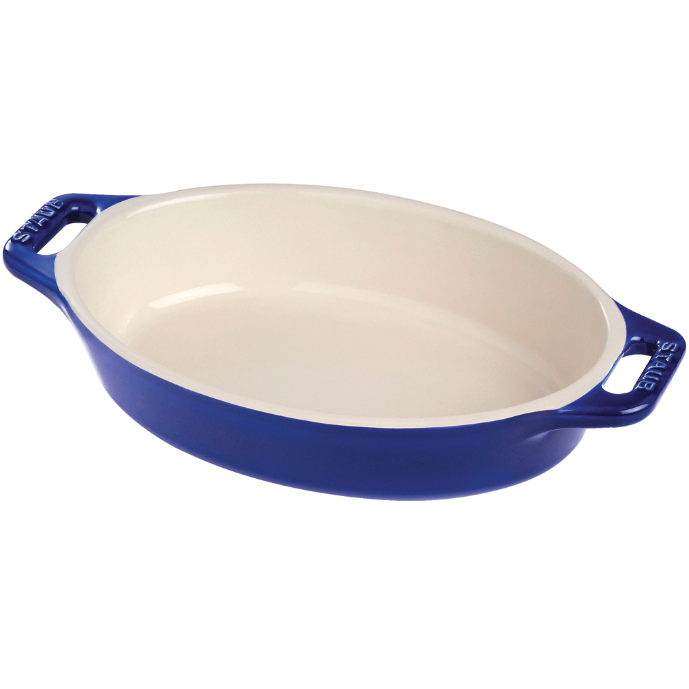 Staub Форма для запекания овальная 37 см Dark Blue | https://grandposuda.com.ua